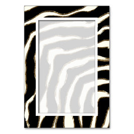 Anpassbare Blank-Zebra-Print-Tischnummer Tischnummer