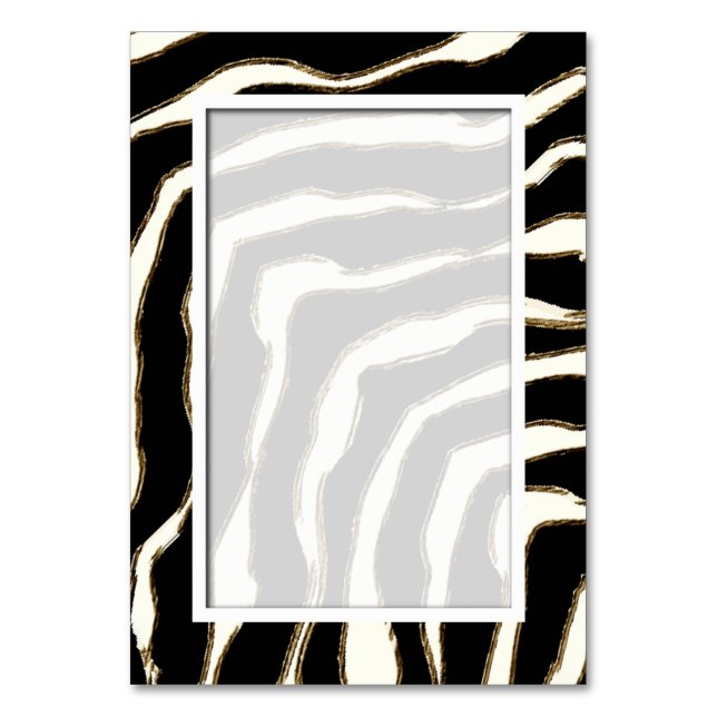 Anpassbare Blank-Zebra-Print-Tischnummer Tischnummer (Vorderseite)