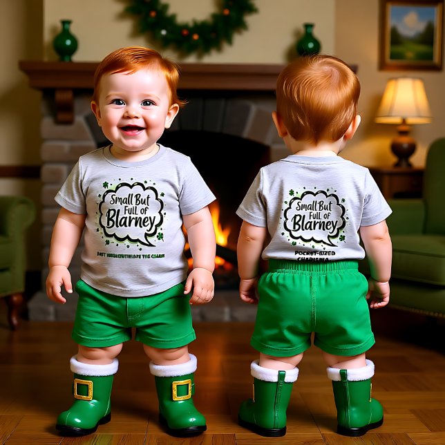 ☘️  Anpassbare Blarney-Bombshell Baby T-shirt (☘️ Customizable Blarney Bombshell Baby T-Shirt)