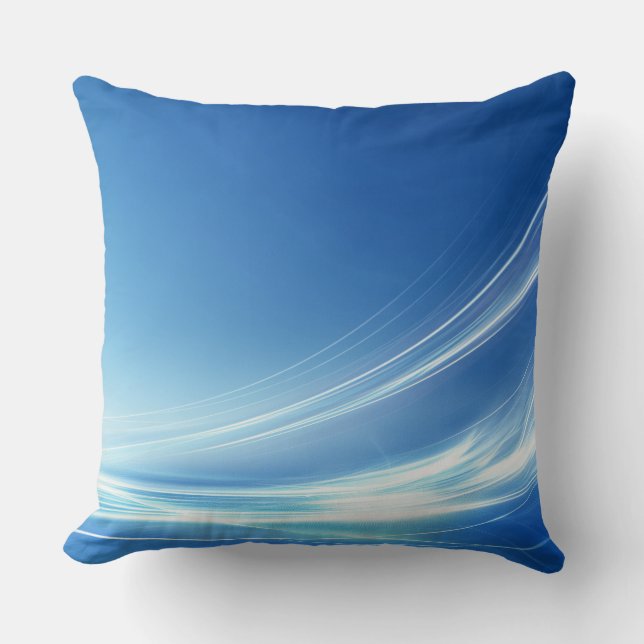 Anpassbare blaue Abstrakte Throw-Kopfkissen Kissen (Vorderseite)