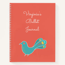Anpassbare Blue Bird Bulletin Journal Notizbuch