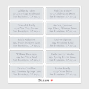Anpassbare Blue Wedding Guest Address Labels