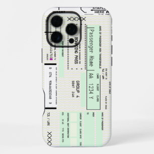 Anpassbare Bordkarte Luftfahrt iPhone Hülle