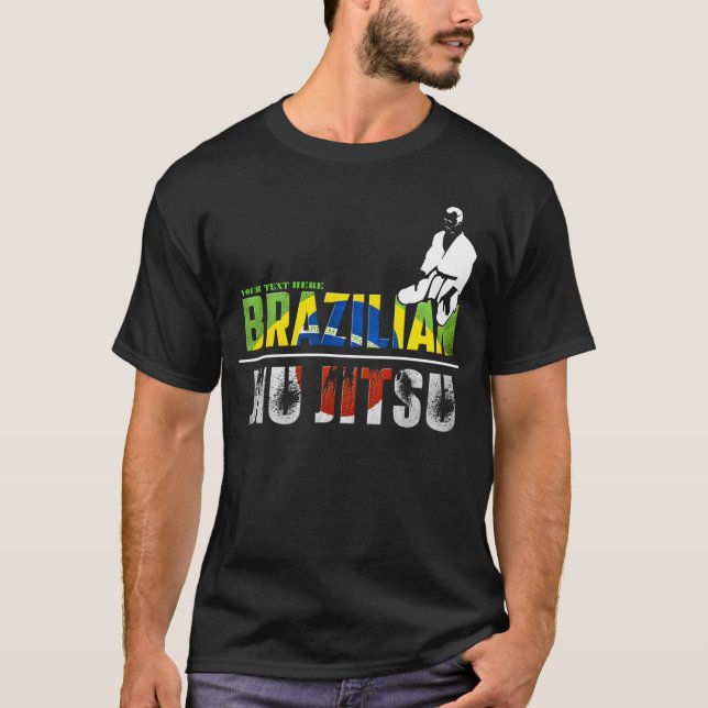 Anpassbare brasilianische Jiu-Jitsu T-Shirt (Vorderseite)