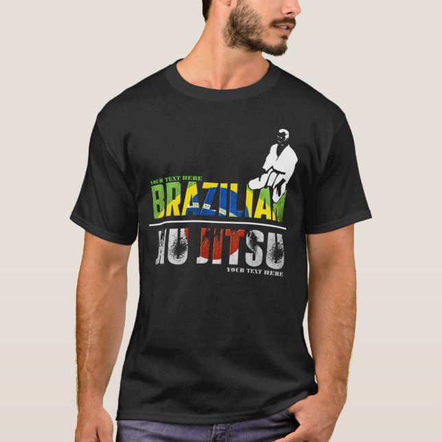 Anpassbare brasilianische Jiu-Jitsu T-Shirt (Vorderseite)