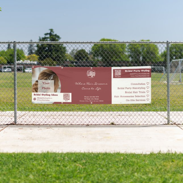 Anpassbare Brautparty-Haarstyling-Services Banner (Insitu)