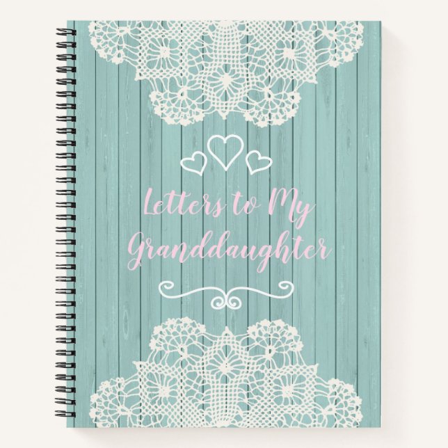 Anpassbare Briefe an meine Enkelin Notizbuch (Vorderseite)