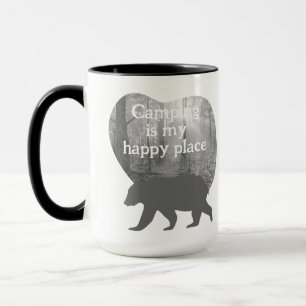 Anpassbare "Camping ist mein glücklicher Ort Tasse