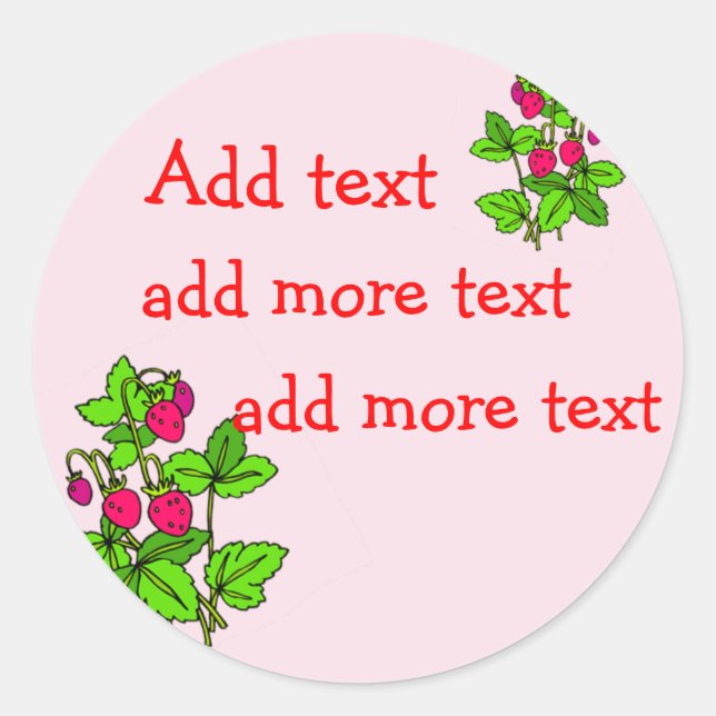 Anpassbare Canning-Labels Runder Aufkleber (Vorderseite)