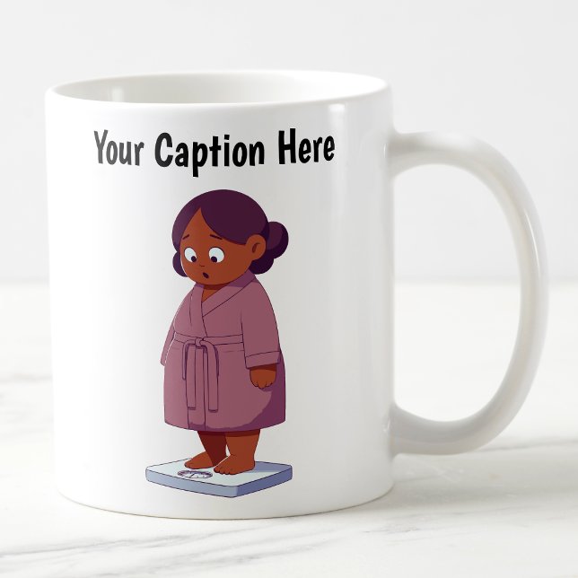 Anpassbare Cartoon-Gewichtsskala  Kaffeetasse (Von Creator hochgeladen)
