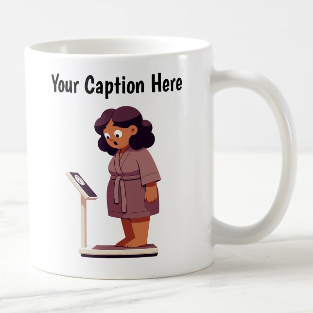 Anpassbare Cartoon-Gewichtsskala  Kaffeetasse (Von Creator hochgeladen)
