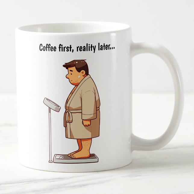Anpassbare Cartoon-Waage  Kaffeetasse (Von Creator hochgeladen)