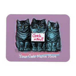 Anpassbare Cat Meme Magnet 'Karo Meowt'