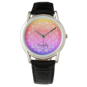 Anpassbare Chakra Design Personalisierter Name Omb Armbanduhr