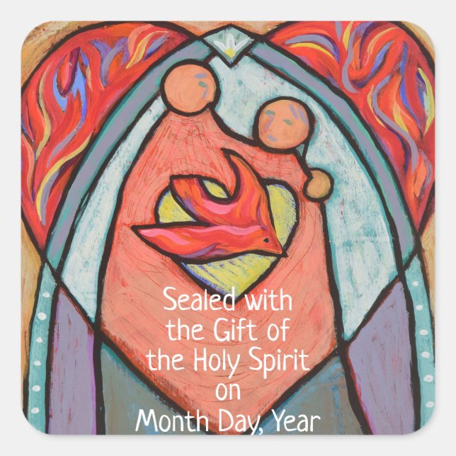 Anpassbare Datumsklammern für die Bestätigung Quadratischer Aufkleber (Vorderseite)