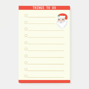 Anpassbare Dinge zu tun & Weihnachtsmann Post-it Klebezettel