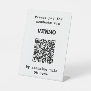Anpassbare drei Textzeilen Ein QR-Code Sockelschild