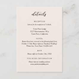 Anpassbare Dusty-Rose Begleitkarte