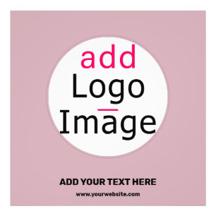 Anpassbare Dusty-Rose für Ihr Logo-Geschäft hinzuf Fotodruck