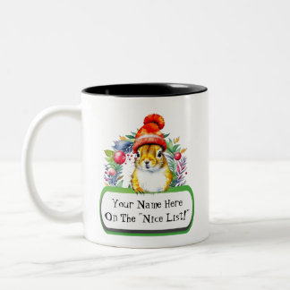 Anpassbare Eichhörnchen-Tasse "Auf der 'Nizzaer Li Zweifarbige Tasse
