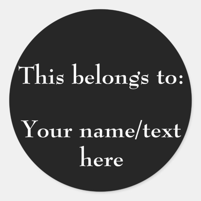 Anpassbare Eigenschaftenkleber Runder Aufkleber (Vorderseite)