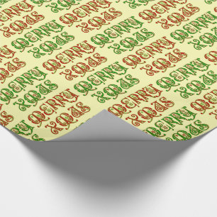 Anpassbare Extravagante Merry Xmas Geschenkpapier