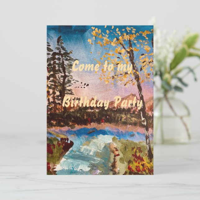 Anpassbare Fall-Party Einladung (Stehend Vorderseite)