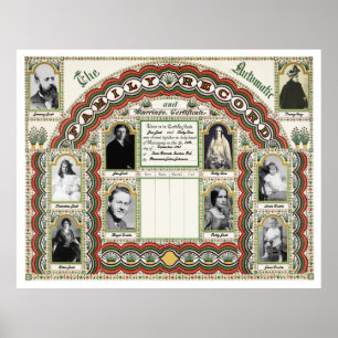 Anpassbare Familien- und Ehescheidungsdiagramme Poster