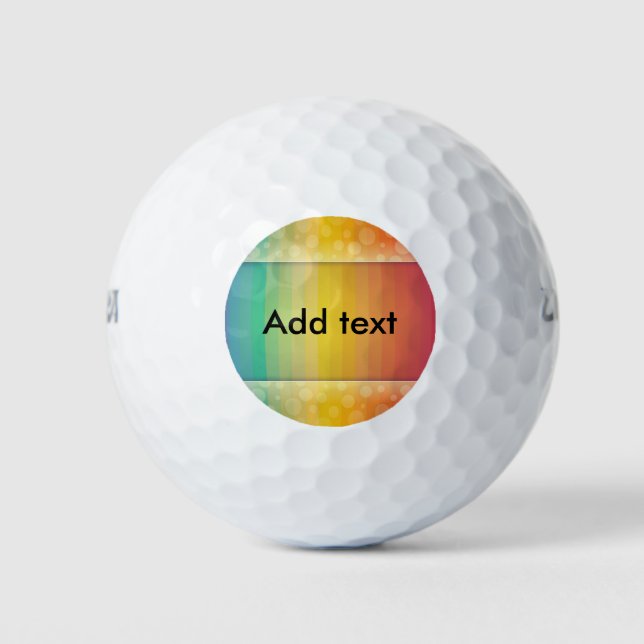 Anpassbare Farben der Regenbogenvorlage Golfball (Vorderseite)