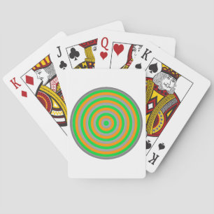 Anpassbare Farbkonzentrische Circle-Design Spielkarten