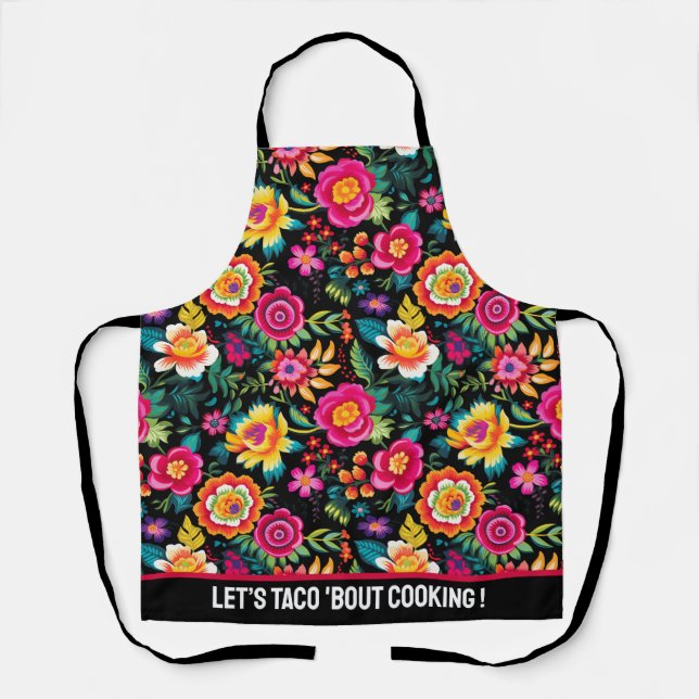 Anpassbare Fiesta Floral Extravaganza Schürze (Vorderseite)