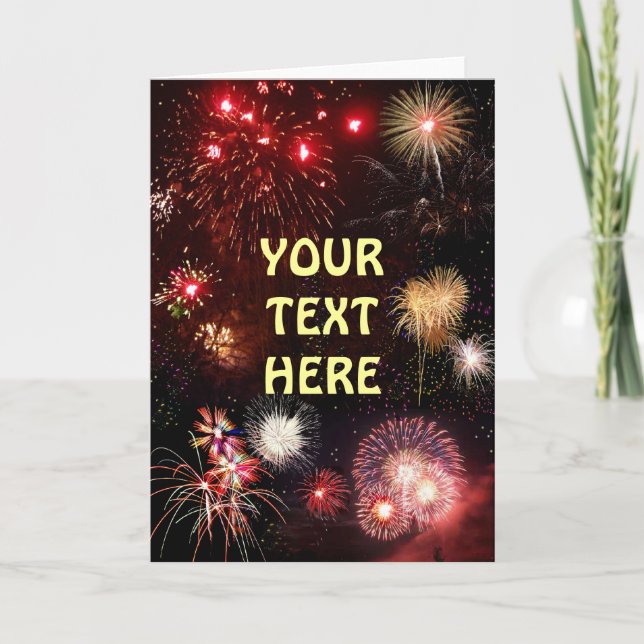 Anpassbare Fireworks Karte (Vorderseite)
