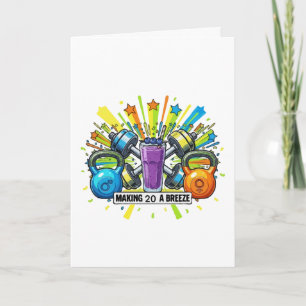 Anpassbare Fitness-Smoothie-Feier Karte