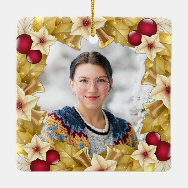 Anpassbare Foto Ehre meine Organspendertransplanta Keramikornament (Rückseite)