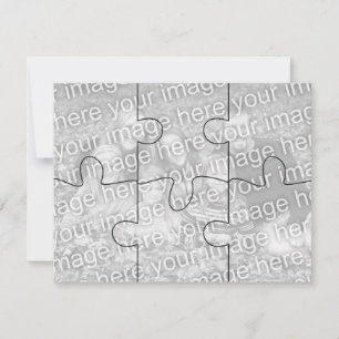 Anpassbare Foto "Mock" Puzzle Card-6 Stücke