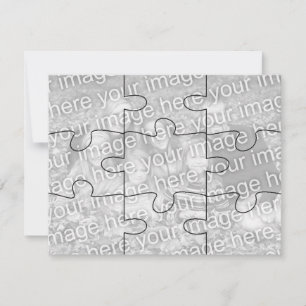 Anpassbare Foto "Mock" Puzzle Card-9 Stücke
