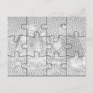 Anpassbare Foto-"Mock"-Puzzle-Postkarte Postkarte