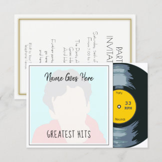 Anpassbare Foto Record Sleeve Party Einladung