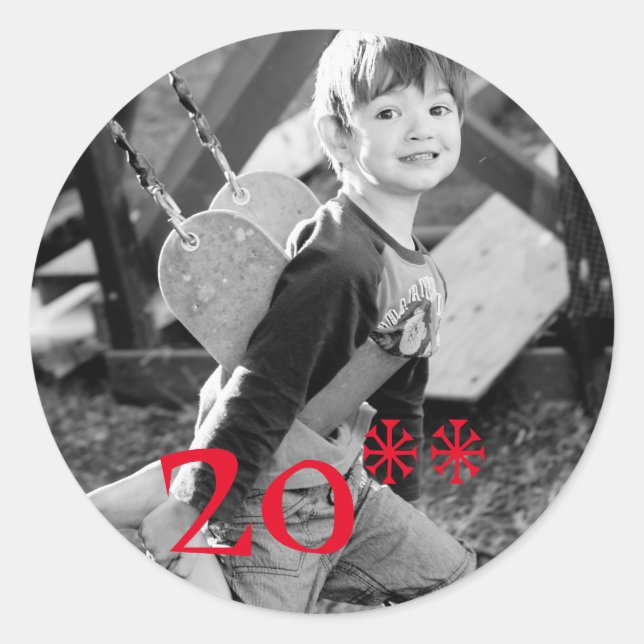 Anpassbare Foto-Sticker Runder Aufkleber (Vorderseite)