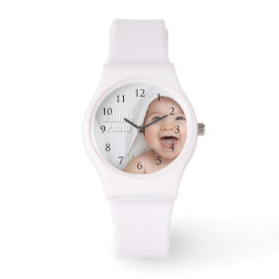 Anpassbare Foto-Uhr Armbanduhr