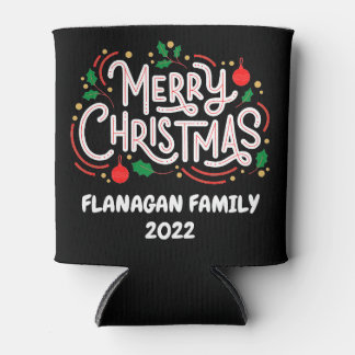 Anpassbare frohe Weihnachtscreme kann kühler. Dosenkühler