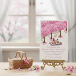 Anpassbare Frühjahr Hanami Picnic Einladung