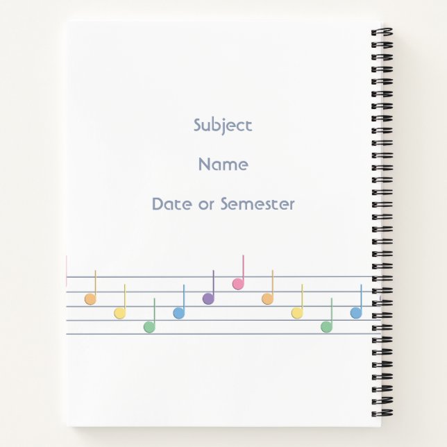 Anpassbare Frühlingsmelodie (Fusion) Notizbuch (Rückseite)