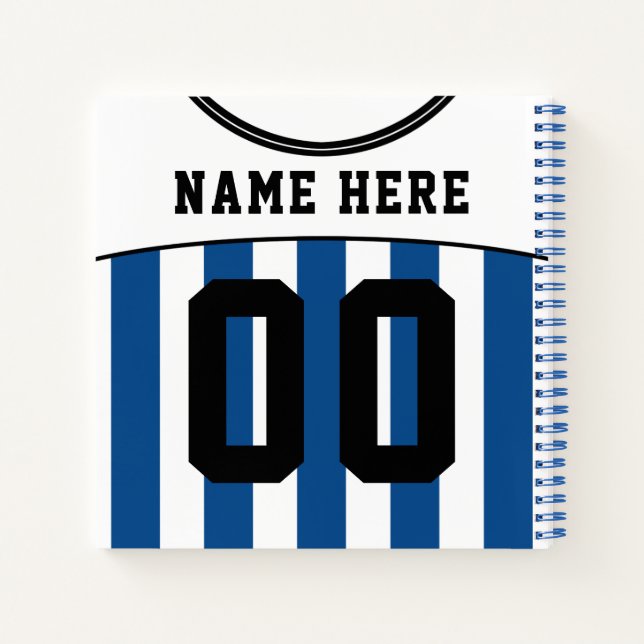 Anpassbare Fußball Fußball-Jersey-Notebook Notizbuch (Rückseite)
