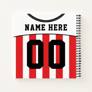 Anpassbare Fußball Fußball-Jersey-Notebook Notizbuch