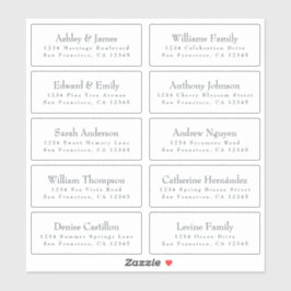 Anpassbare Gästeschriften für Hochzeiten Aufkleber
