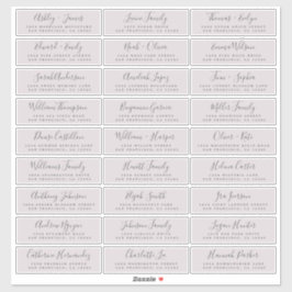 Anpassbare Gästeschriften für Hochzeiten Aufkleber