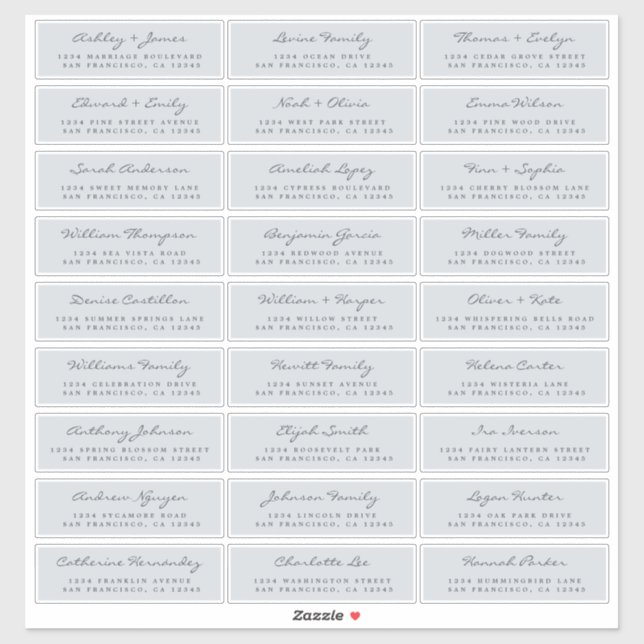 Anpassbare Gästeschriften für Hochzeiten Aufkleber (Blatt)