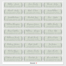 Anpassbare Gästeschriften für Hochzeiten Aufkleber