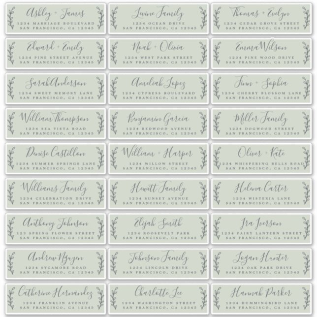 Anpassbare Gästeschriften für Hochzeiten Aufkleber (Vorderseite)